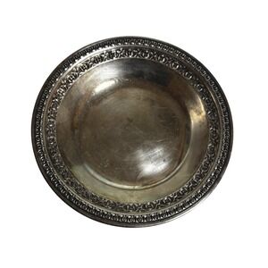 Reed & Barton Silverplate Footed Bowl Dish 1203‎ Ornate Rim Vintage